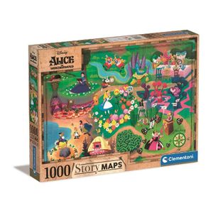 Clementoni Puzzle CL39667 Disney Maps Alice in Wonderland 1000kom