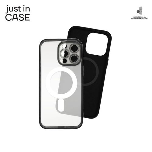 2u1 Extra case MAG MIX PLUS paket CRNI za iPhone 15 Pro Max slika 2