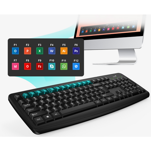 GENIUS Smart KM-8100 Wireless USB YU crna tastatura + miš slika 3