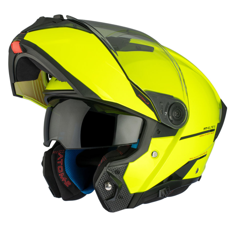MT Helmets Atom 2 SV Solid A3 Gloss Flour Yellow slika 4