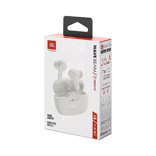 JBL Wave Beam BT5.2 In-ear slušalice s mikrofonom, bijele slika 7