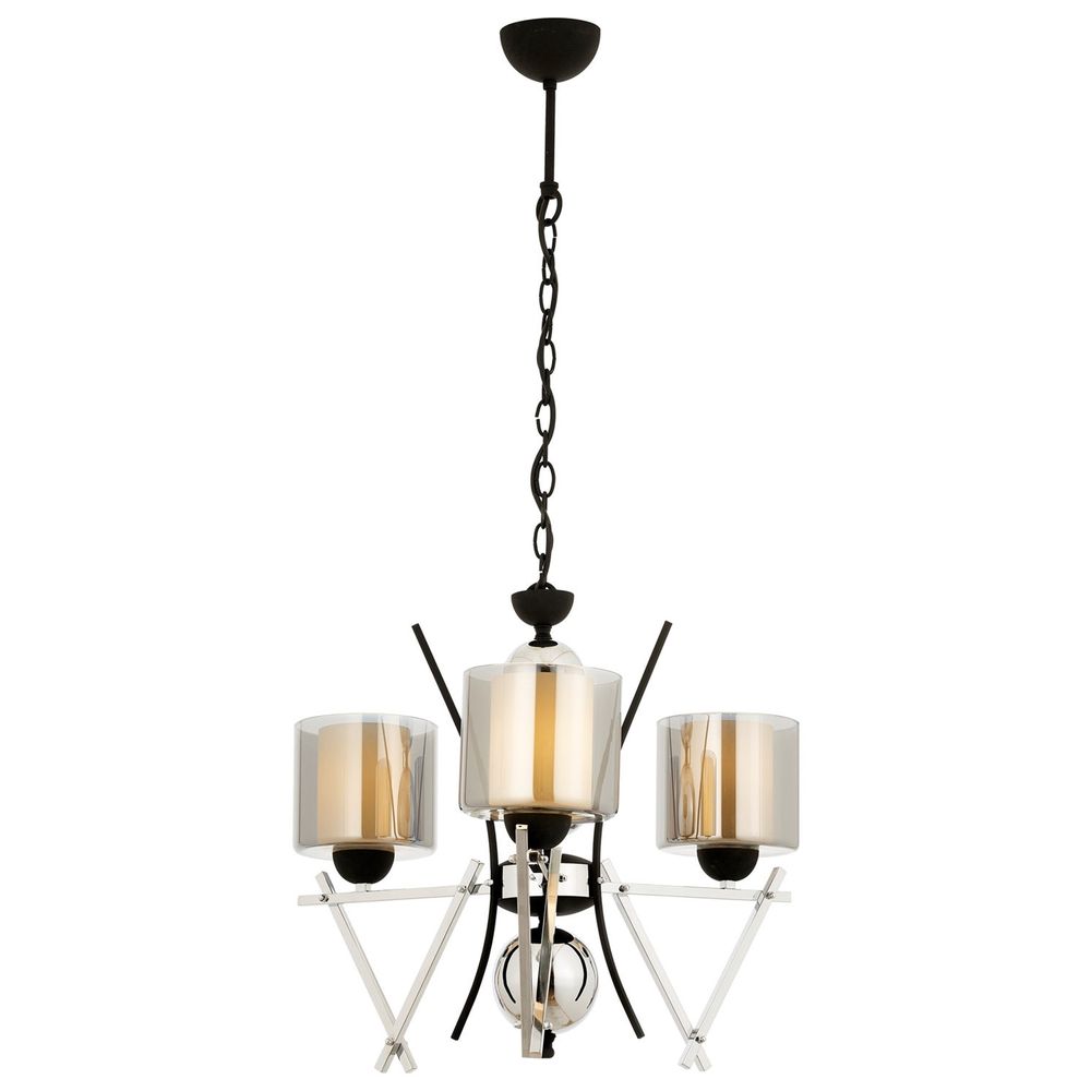 Luster Av-4301-3K Chrome sa Staklenim Kapama slika 1