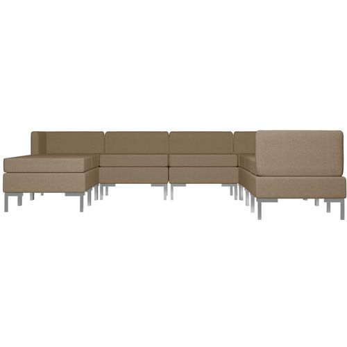 9-dijelni set sofa od tkanine smeđi slika 35