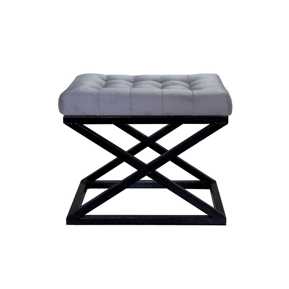 Capraz - Pouffe u crno-sivoj boji, model Grey v2 slika 1