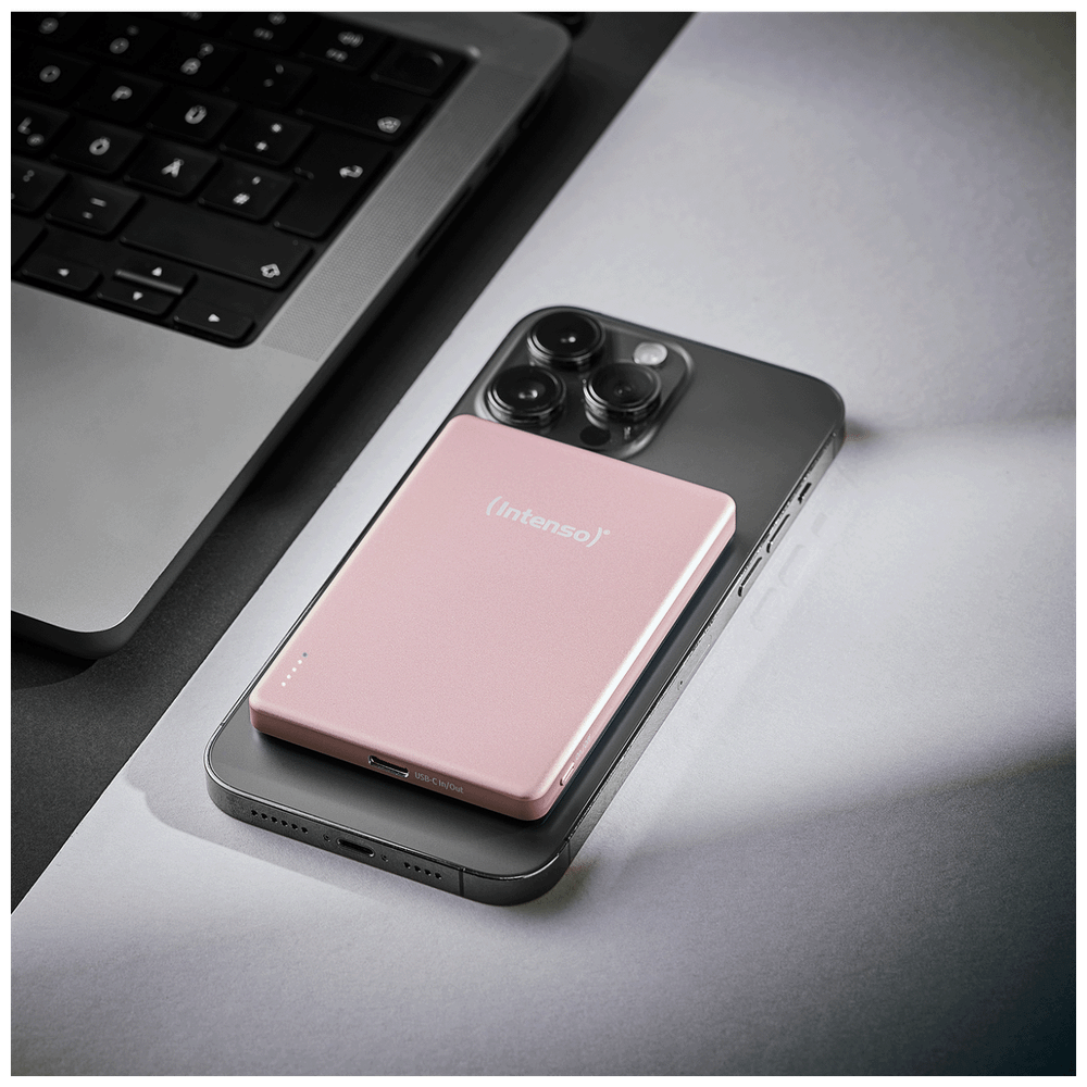 (Intenso) Prijenosni punjač POWERBANK MW5000, MagSafe / 5000mAh / Rose  slika 6