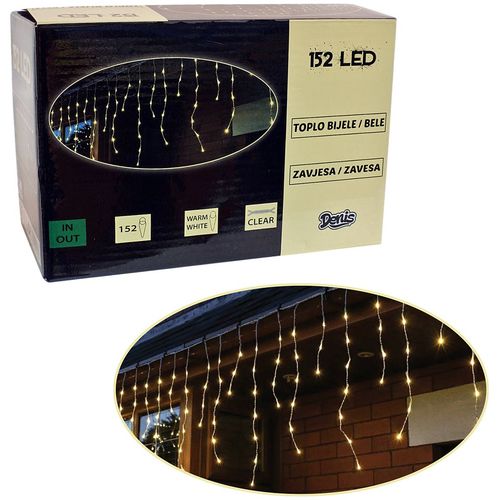 152 LED, zavjesa, toplo bijelo svjetlo slika 1