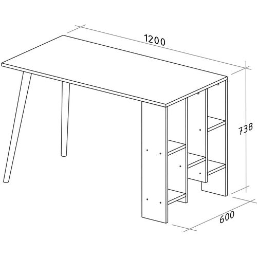 Lagomood Vito - Anthracite, Walnut Anthracite
Walnut Study Desk slika 5