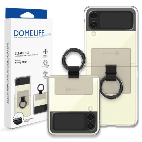 WHITESTONE PROZIRNA MASKA SA PRSTENOM ZA SAMSUNG GALAXY Z FLIP 4 - BEIGE slika 1