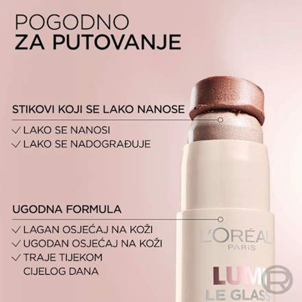L'Oréal Paris Highlighter stick Lumi Glass 610 Pearl slika 5