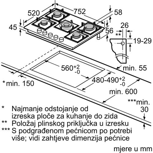 Bosch ugradbena ploča PPQ7A6B90 slika 8