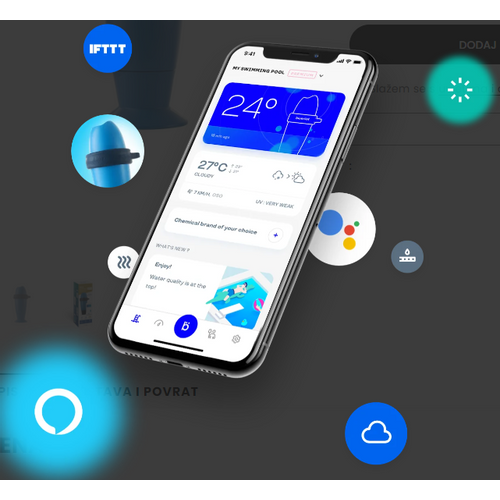 Pametni uređaj za kontrolu parametara bazenske vode - Blue Connect Plus slika 2