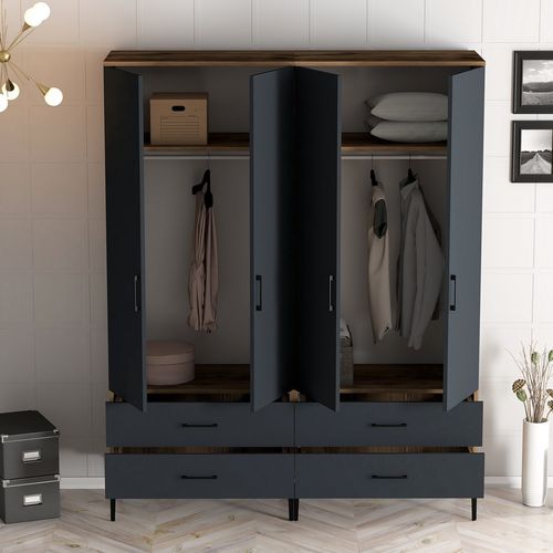 Kumsal TT - Walnut, Anthracite Walnut
Anthracite Wardrobe slika 2