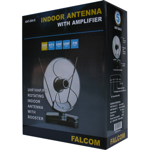 Falcom Antena sobna sa pojačalom, UHF/VHF, srebrna - ANT-204S slika 2