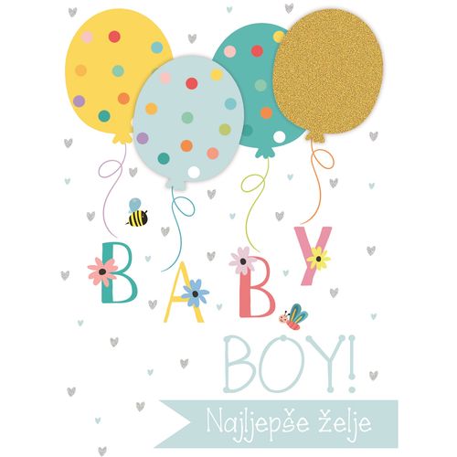 BABY BOY NAJLJEPŠE ŽELJE - ČESTITKA slika 1