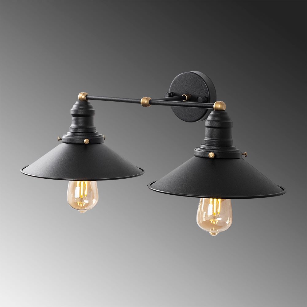 Zidna lampa Conical 12190 u crno-zlatnoj boji slika 5