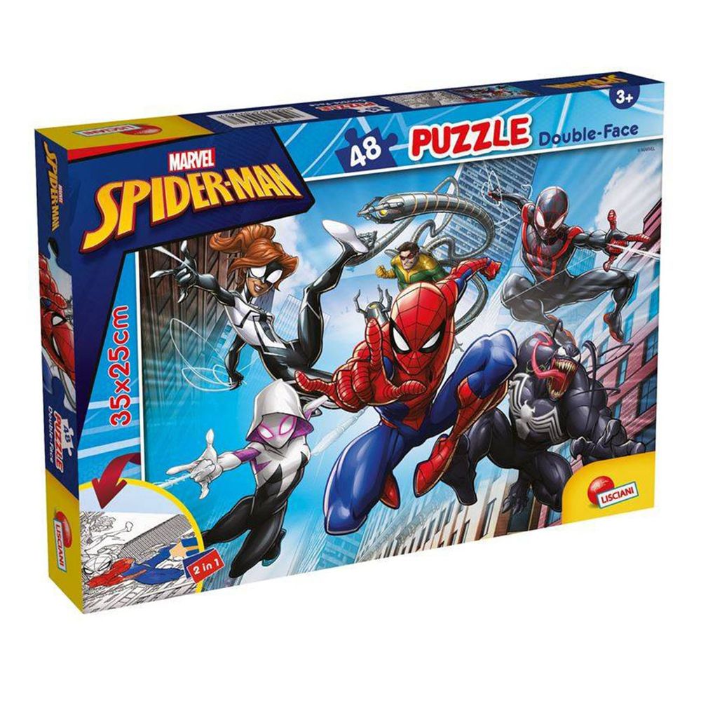 Lisciani Marvel Spiderman Slagalica sa 2 lica M–plus, 48kom slika 1