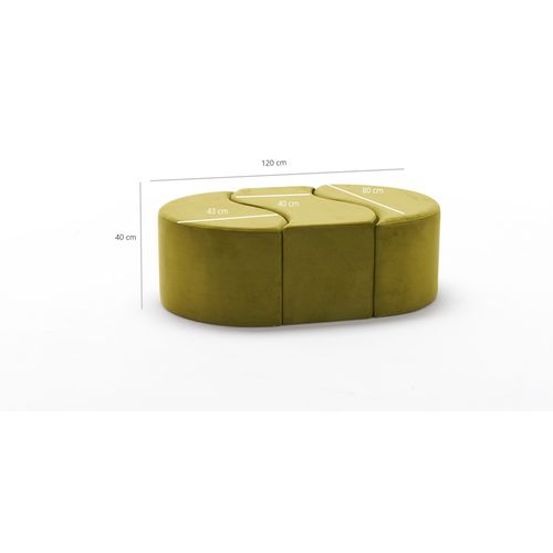 Atelier Del Sofa Tabure, zelena, Alya Puf - Green slika 7