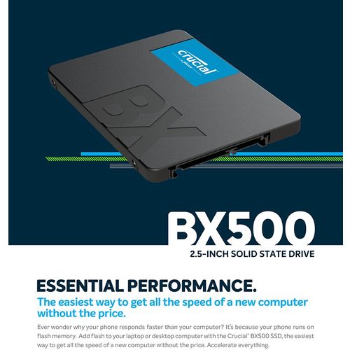 Crucial BX500 2TB 3D NAND SATA 2.5" SSD slika 2