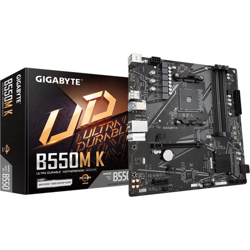 Gigabyte MB [B550M K];AM4; 4xDDR4; 2xM.2; 4xSATA;8xusB; DP; HDMI; PS2; mATX slika 1