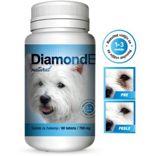Diamond eyes tablete za pse za uklanjanje mrlja oko očiju 60 tableta slika 1