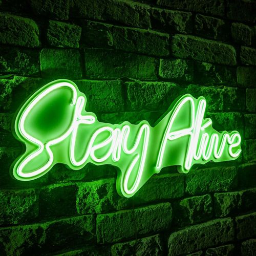 Wallity Zidna LED dekoracija, Stay Alive - Green slika 2