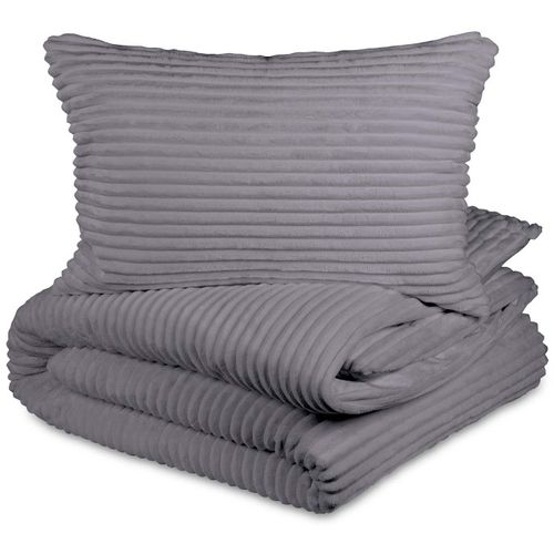 Posteljni set Svilanit Dream Velvet "3 u 1" grey 140x200 cm slika 1