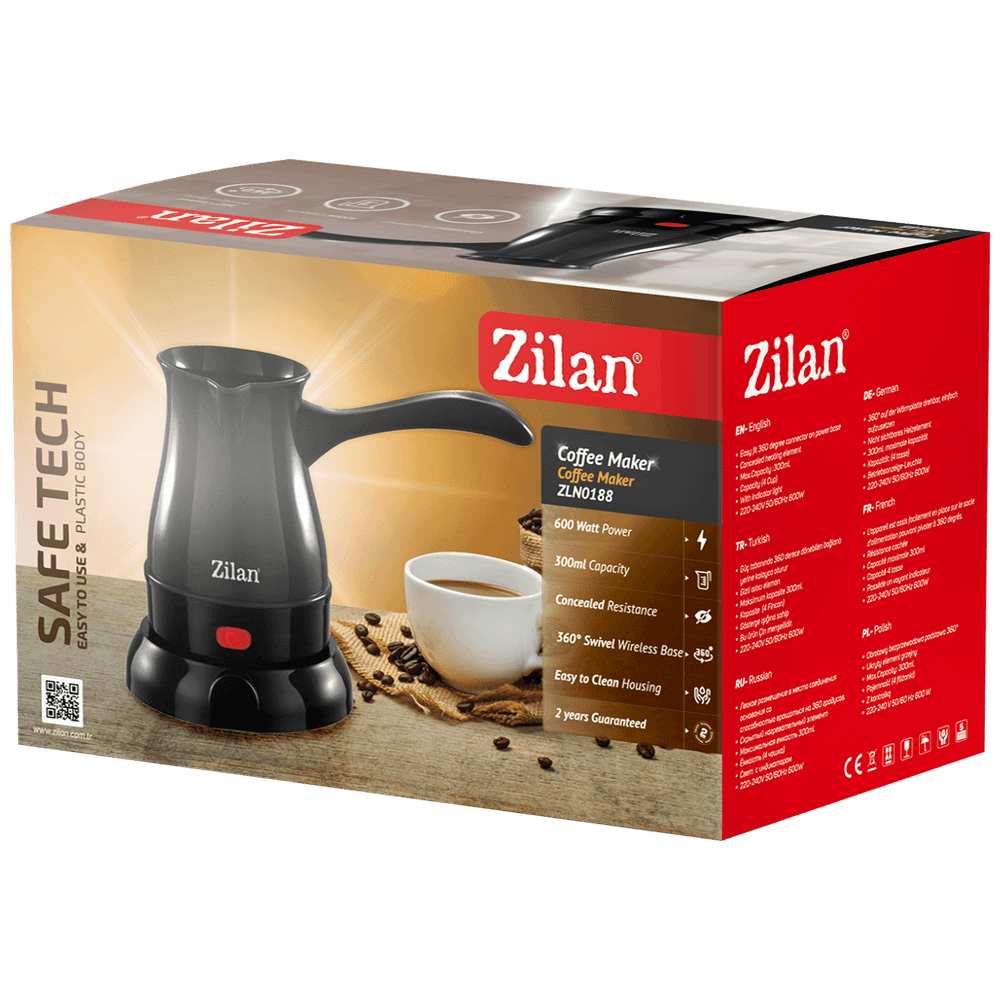 Zilan Kuhalo za kafu, 600 W, 0,3 lit., crna - ZLN0188 BK slika 2