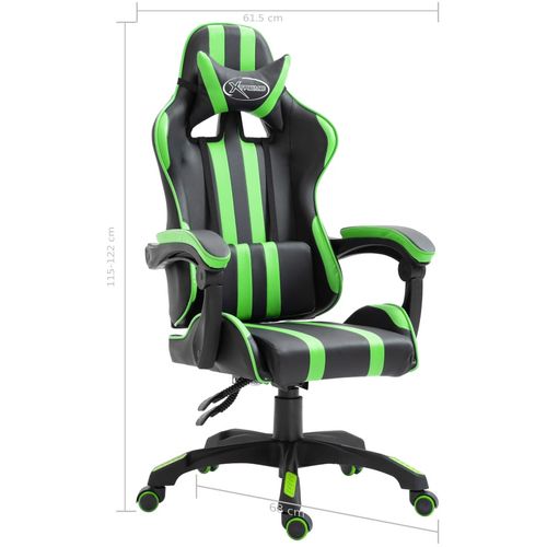 Igraća stolica od umjetne kože zelena slika 15