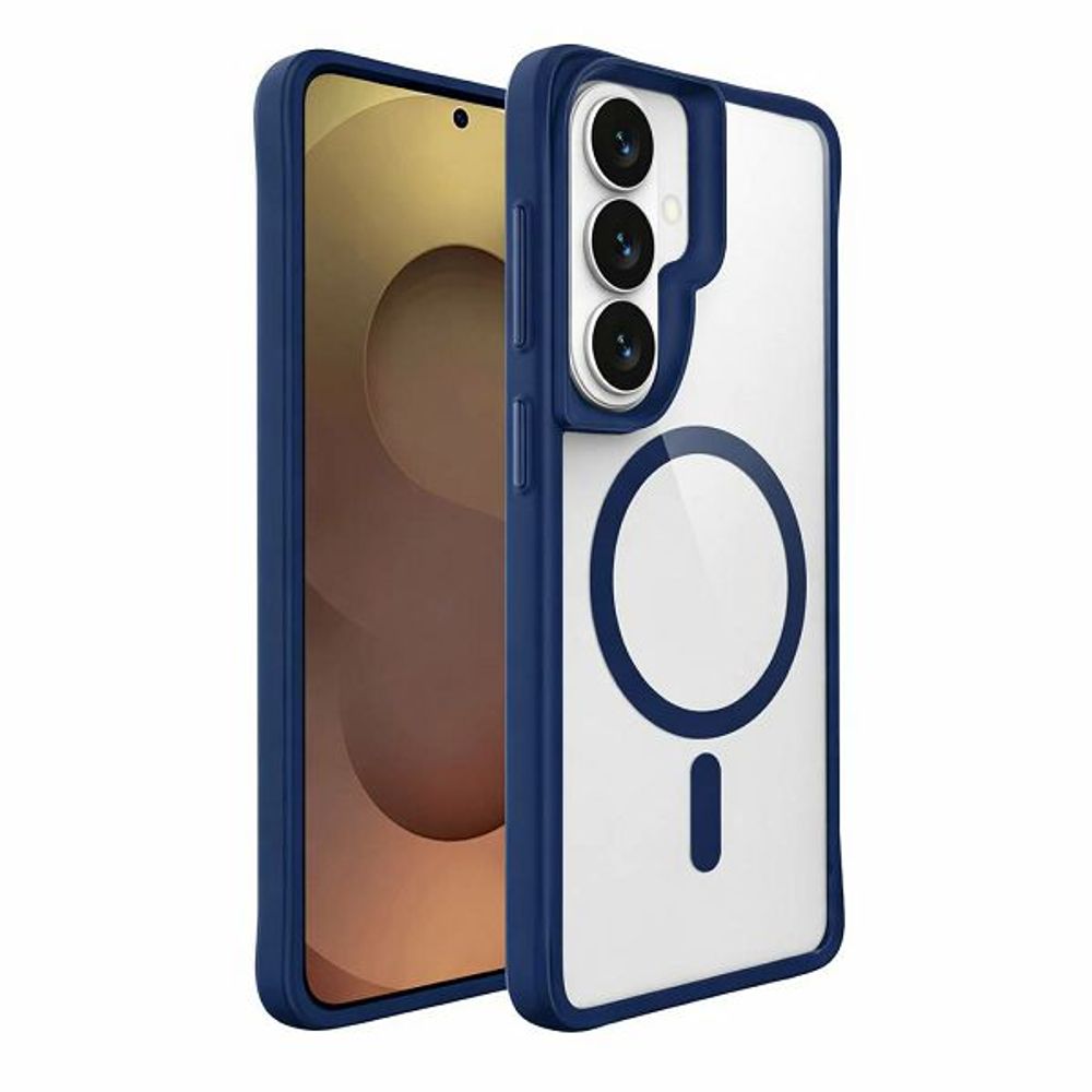 MM TPU SAM GALAXY S26 - DROP-PROOF COMBAT X BLACK-BLUE MAGSAFE SLIM slika 1