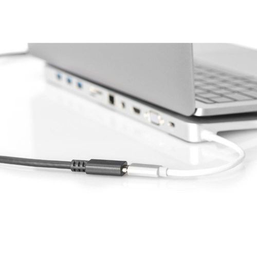 Digitus USB kabel USB 2.0 USB-C® utičnica, USB-C® utikač 1.50 m crna fleksibilan, zaštićen s folijom, pletena zaštita AK-300210-015-S slika 2