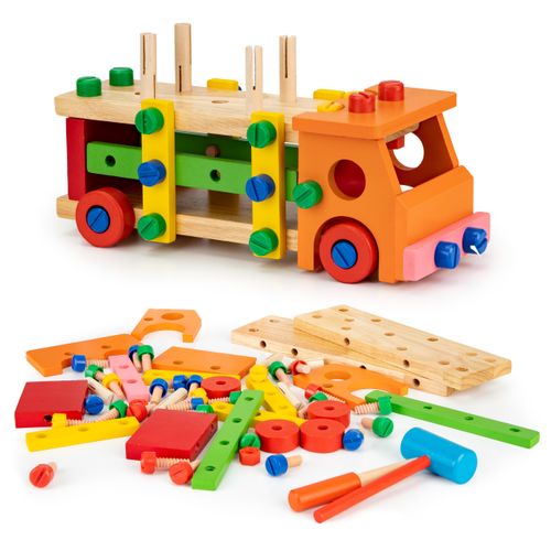 EcoToys drvene kocke kamion 56 komada slika 6