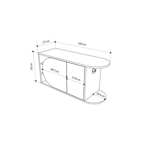 Nova Shoe Bench - White, Hitit Hitit
White Shoe Cabinet slika 7