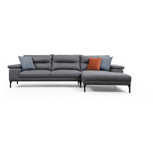 Atelier Del Sofa Kutna garnitura, Sivo, Hollywood Corner Right - Grey slika 9