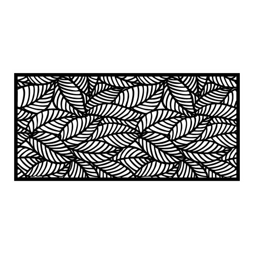 Wallity Metalna zidna dekoracija, Decorative Panel 5 - Black slika 3