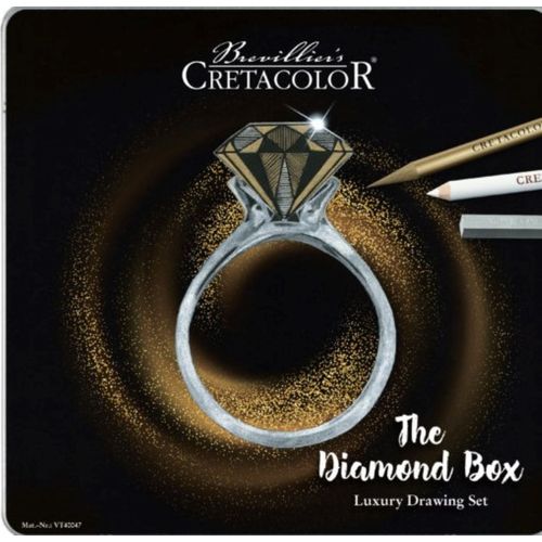 CRETACOLOR umjetnički set za crtanje the diamond box 15 kom u metalnoj kutiji 400 47 slika 9