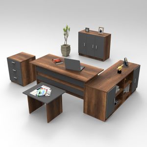 VO16 - BA Walnut
Anthracite Office Furniture Set