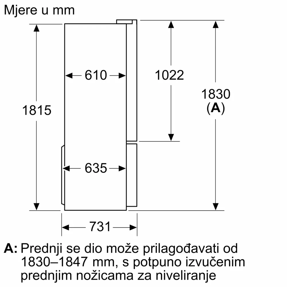 Bosch Frižider KFI96AXEA, 574l slika 2