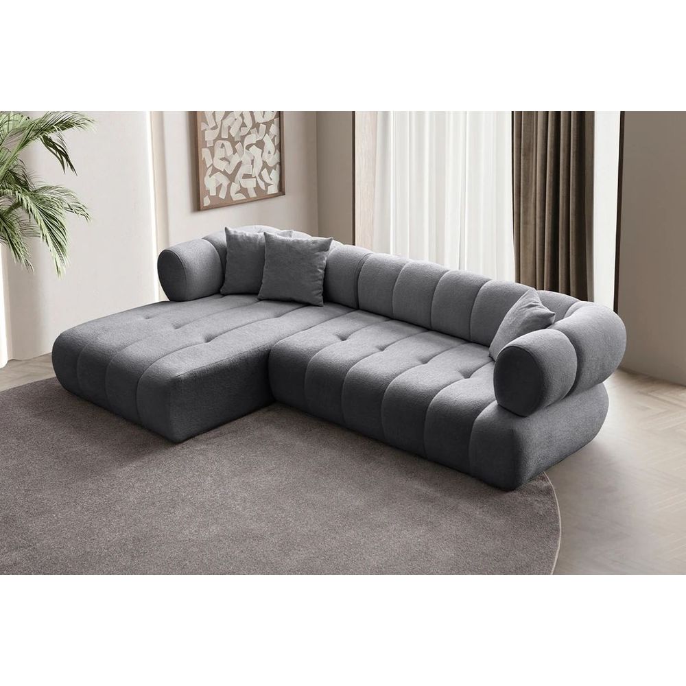 Ugaona Sofa Petra Lijeva - Tamno Siva slika 3