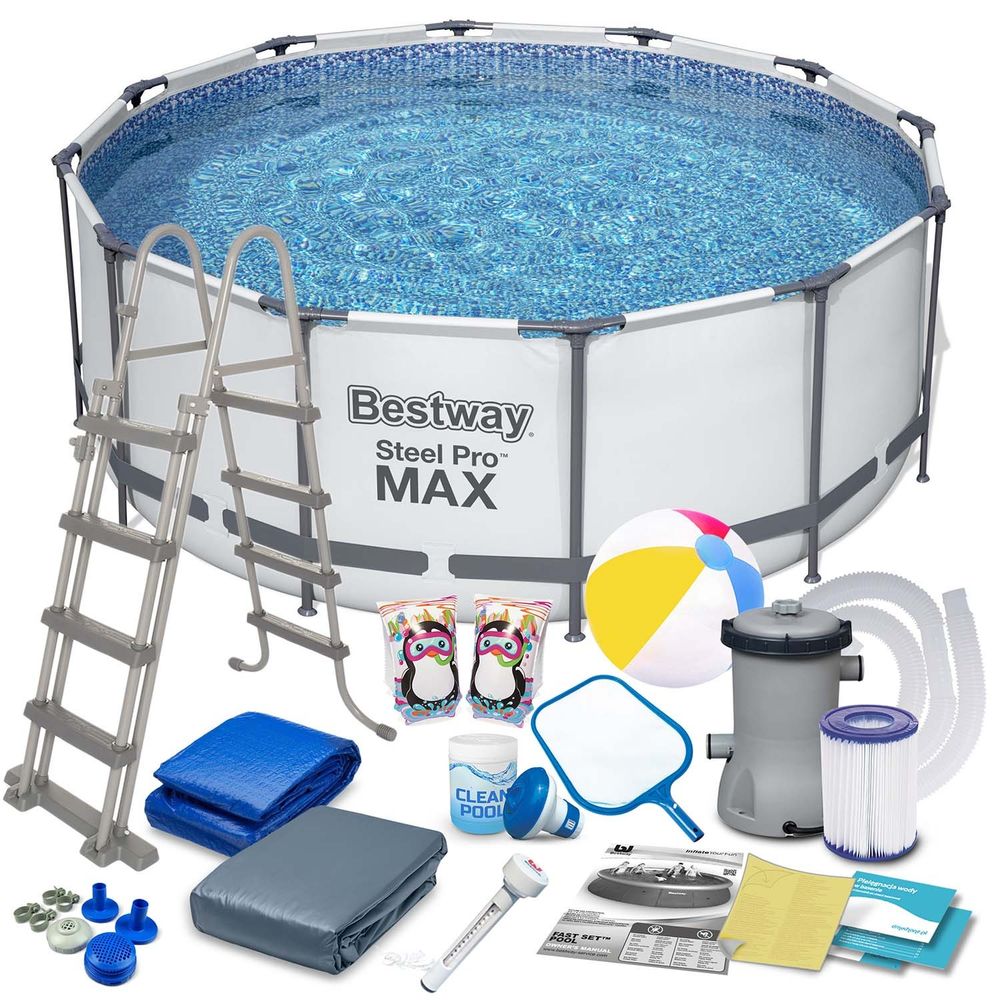 Bestway 56420 – Okrugli vrtni bazen 18-u-1, 366 x 122 cm, s čeličnim okvirom slika 1