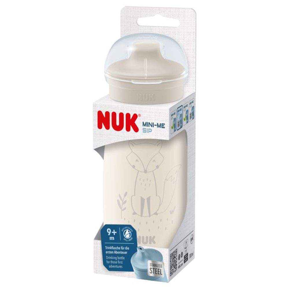 NUK Flašica za vodu od nehrđajućeg čelika Mini-Me Sip 9m+ 300ml, Bež slika 4