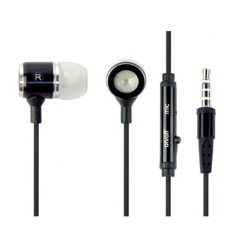 MHS-EP-001 Gembird Metal MP3 slusalice sa mikrofonom black (1x3,5mm) A slika 1
