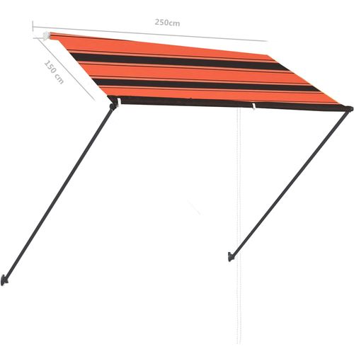 Tenda na uvlačenje s LED svjetlima 250x150 cm narančasto-smeđa slika 43