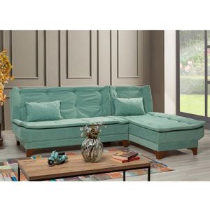 Atelier Del Sofa Kutna garnitura, Kelebek Corner Right - Sea Green