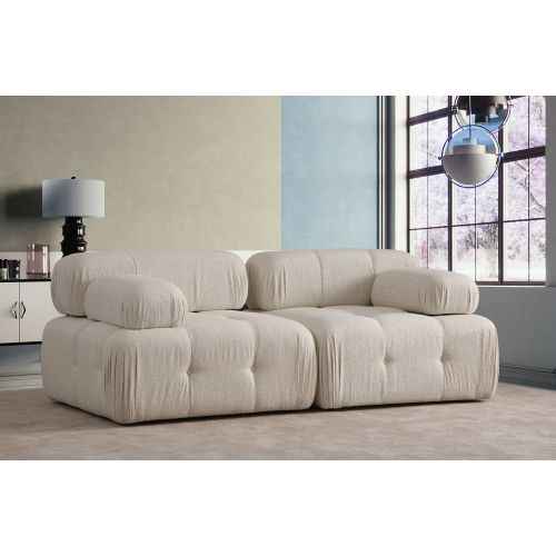 Atelier Del Sofa Dvosjed, Doblo 2 Seater ( L1-1R) Cream Bouclette slika 2