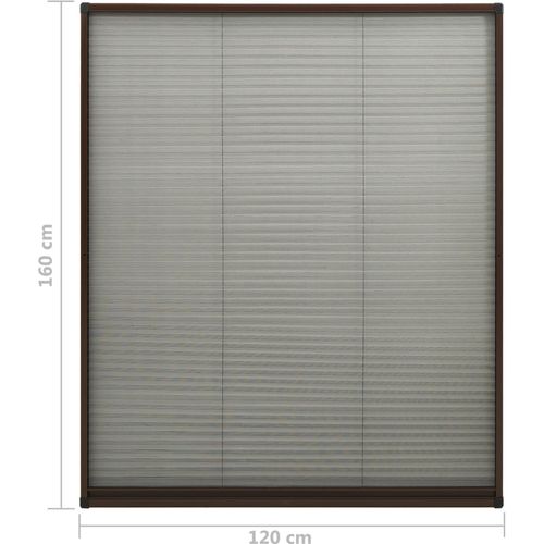 Zaslon protiv insekata za prozore aluminijski smeđi 120x160 cm slika 7