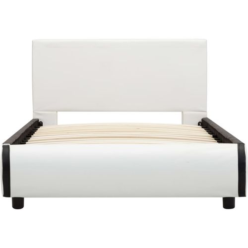 Okvir za krevet od umjetne kože s ladicama bijeli 90 x 200 cm slika 31