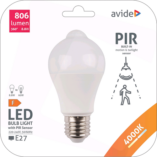 Avide pametna sijalica, LED 8.8W, E27, 4000K, PIR senzor - Smart LED Globe A60 8.8W slika 1