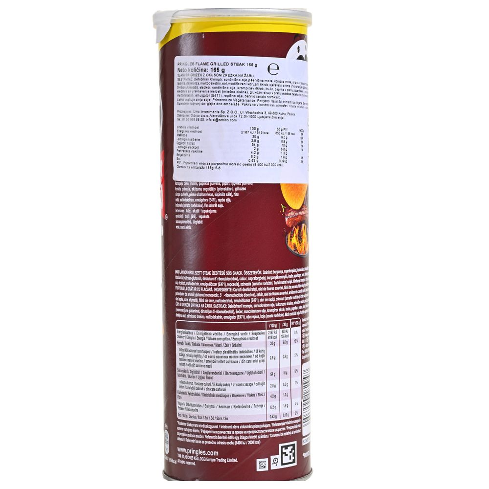 Pringles Flame Grilled Steak čips, 165 g slika 4