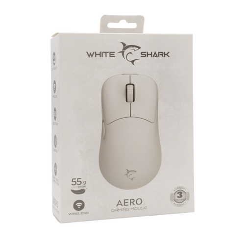 White Shark MIŠ WGM-5015 AERO / 12.400 DPI - Bijeli / Wireless slika 7