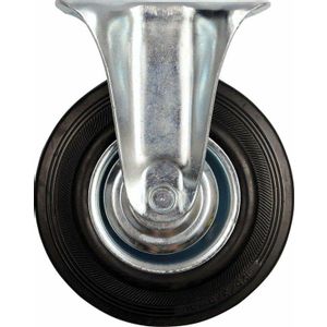 Vorel fiksni kotač s crnom gumom 75mm 87301
